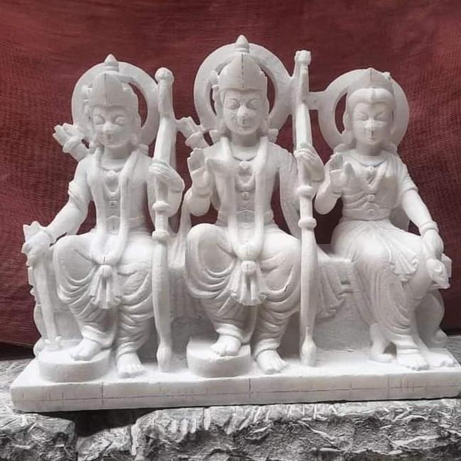 Makrana Marble Ram Lakshman Sita Statue