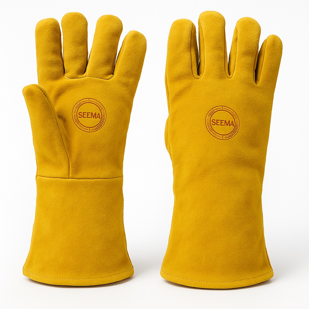 SEEMA Welding Leather Hand Gloves Yellow