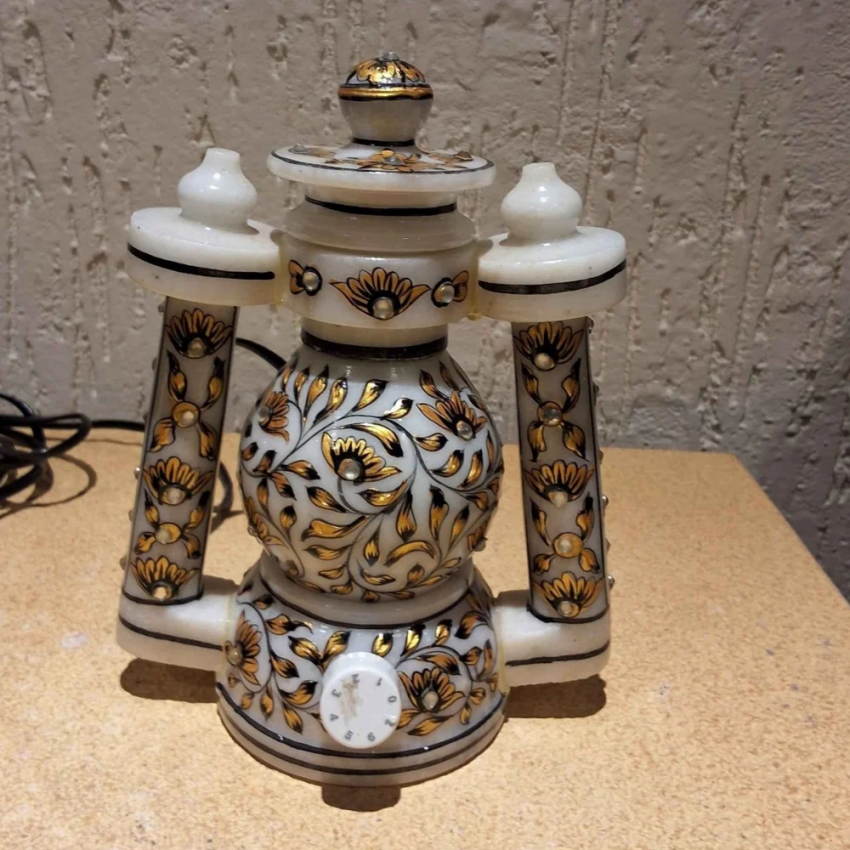 Marble Cylindrical Table Lamp