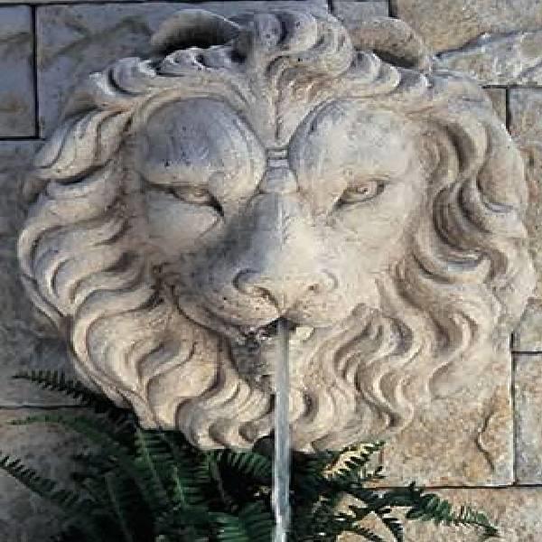 Marble Lion Water Spout Sculpture