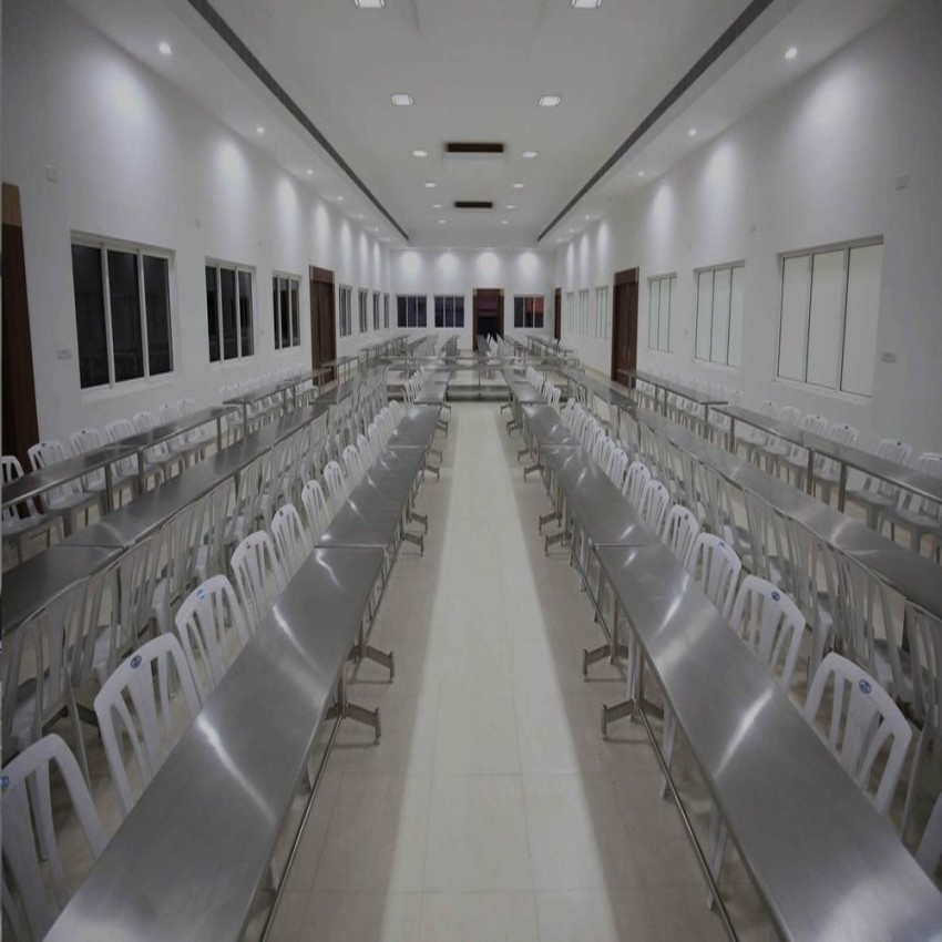 Mat Finish SS Marriage Hall Dining Table