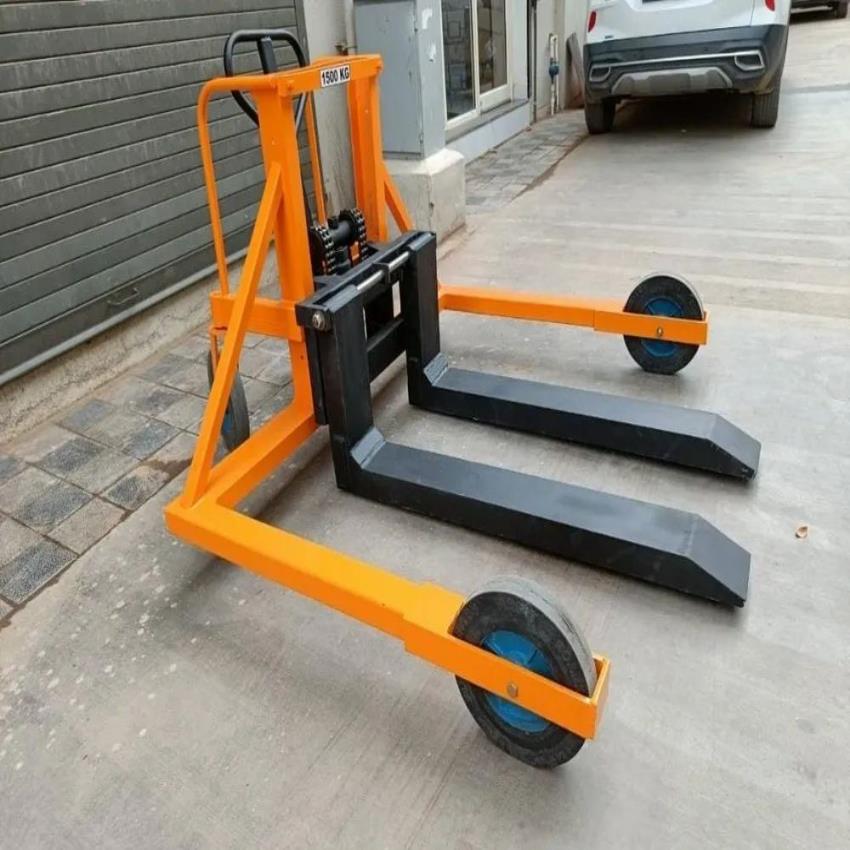 Material Handling 2000kg Hand Operated Rough Terrain Pallet Machine