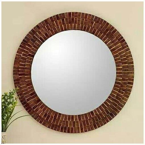 Mazz Collection Round Home Mirror Glass