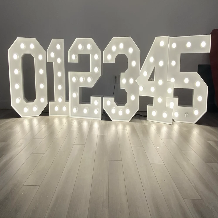 MDF 3 Foot Illuminated Marquee Number