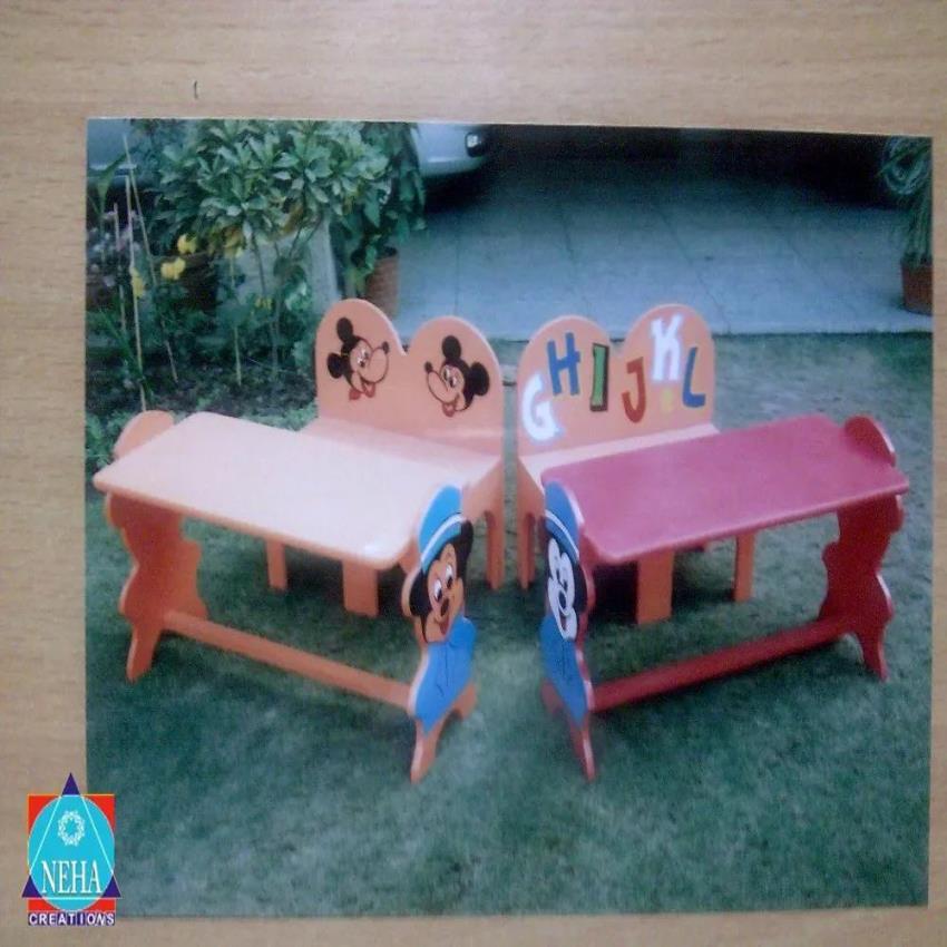 MDF Rubberwood Kids Play Table