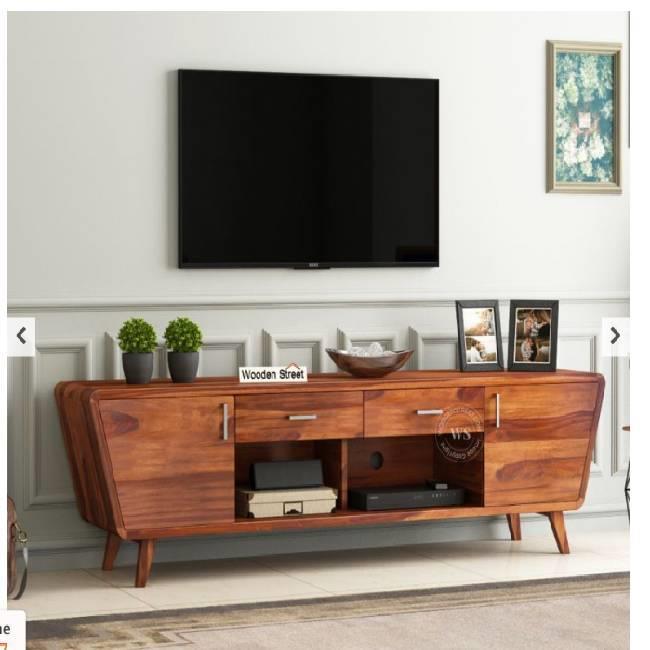 Melvina Sheesham Wood TV Stand with Storage