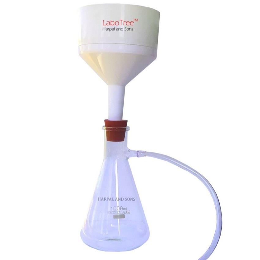 Vacuum Flask Glass with Plastic Buchner Funnel