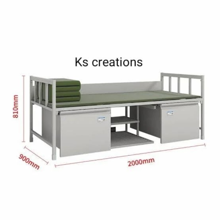 Metal Single Storage Bed