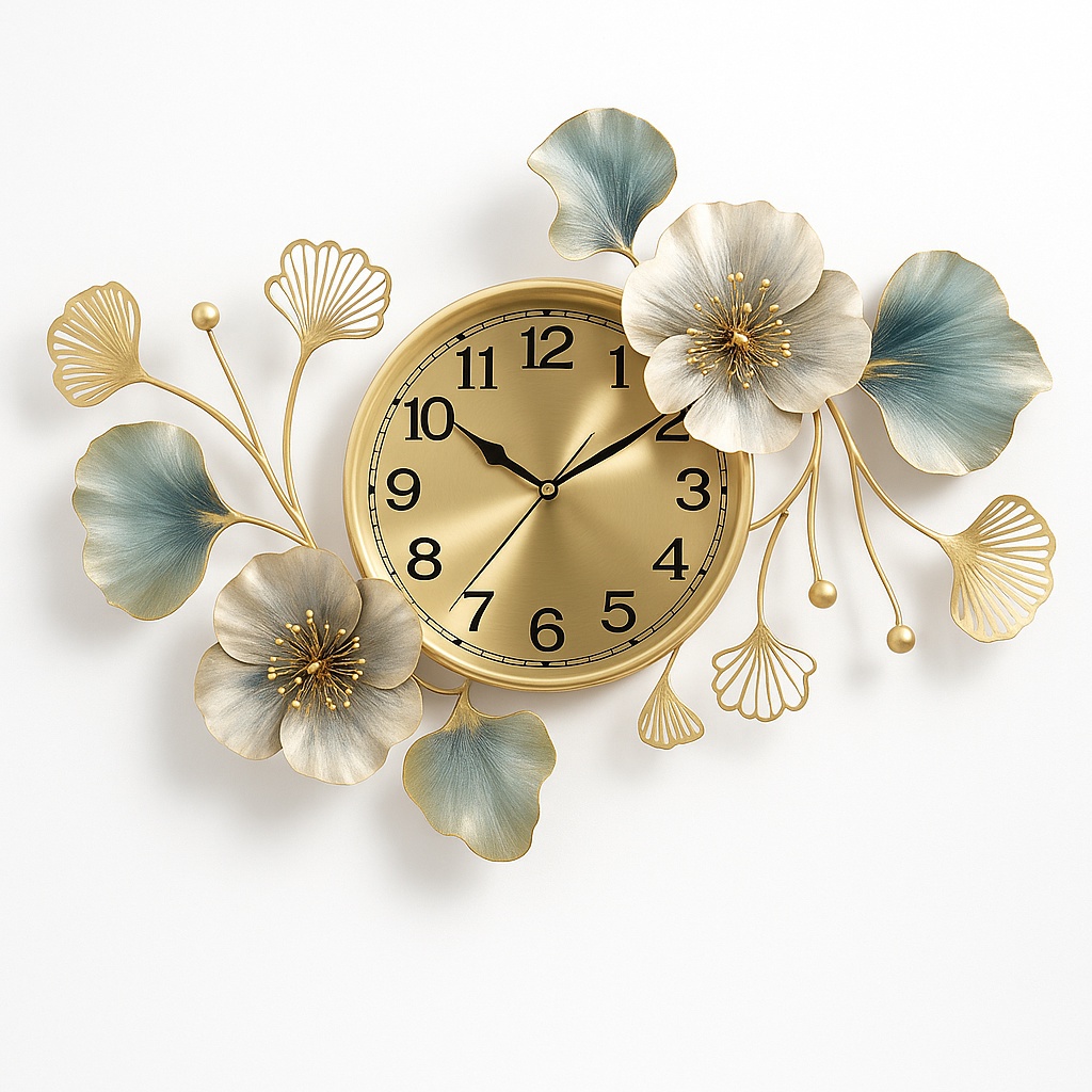 Metal Wall Clock Art Piece