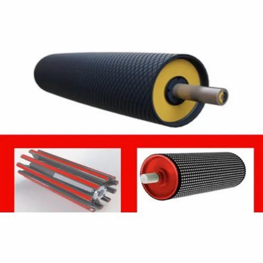 MS Rubber Lagged Conveyor Drum Pulley