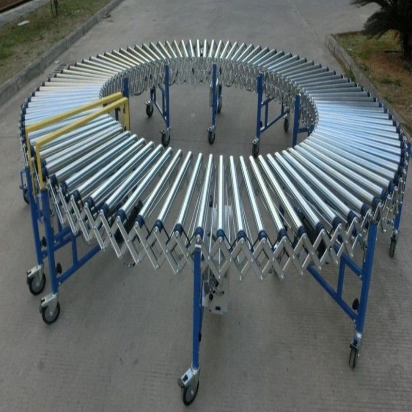 Mild Steel Flexible Roller Conveyor Equipment