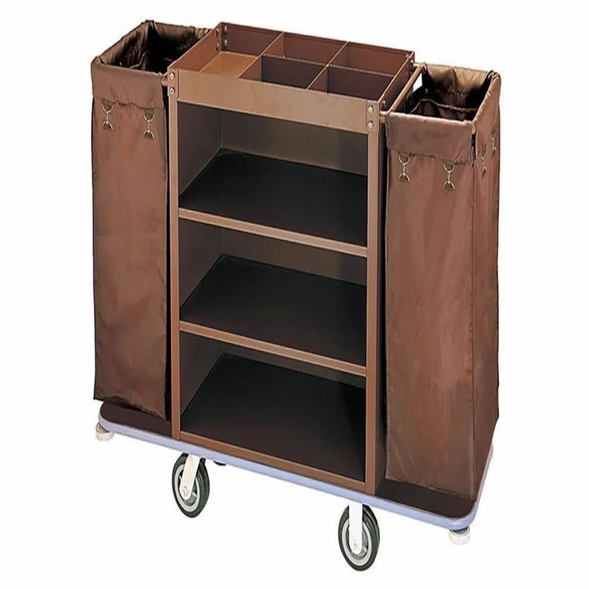 Mild Steel House Keeping Cart with 3 Buckets