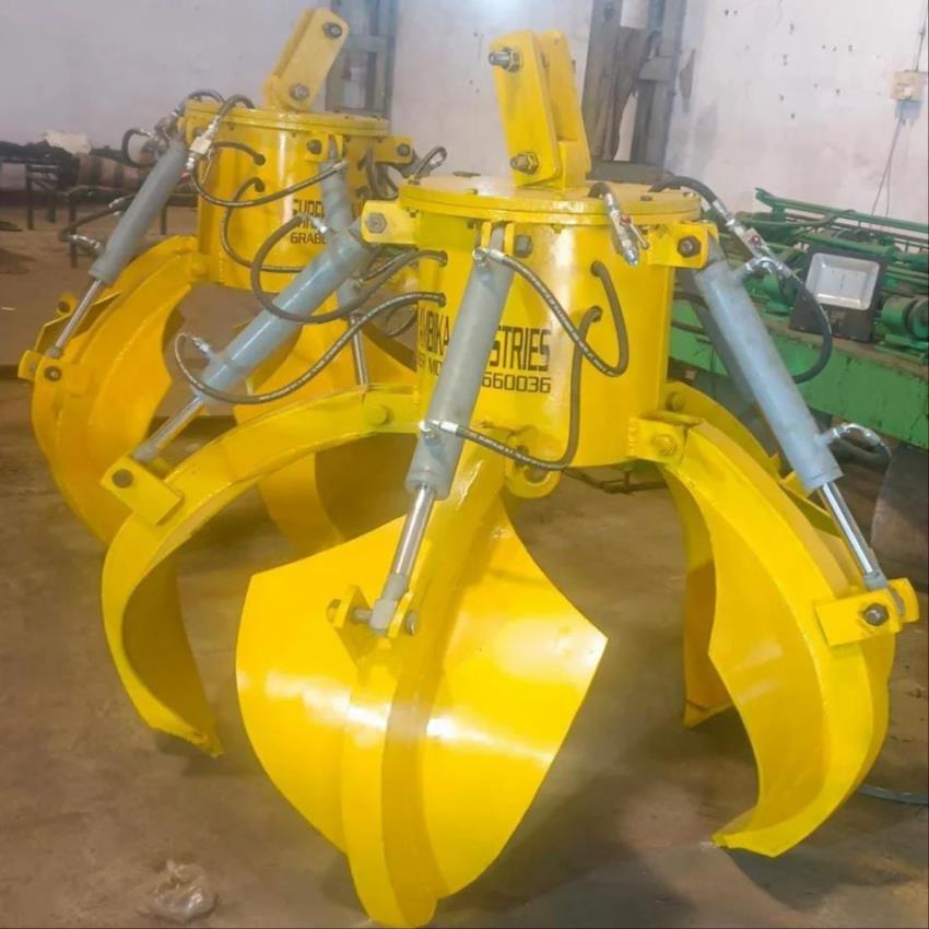 Hydraulic Orange Grapple Industrial Equipment