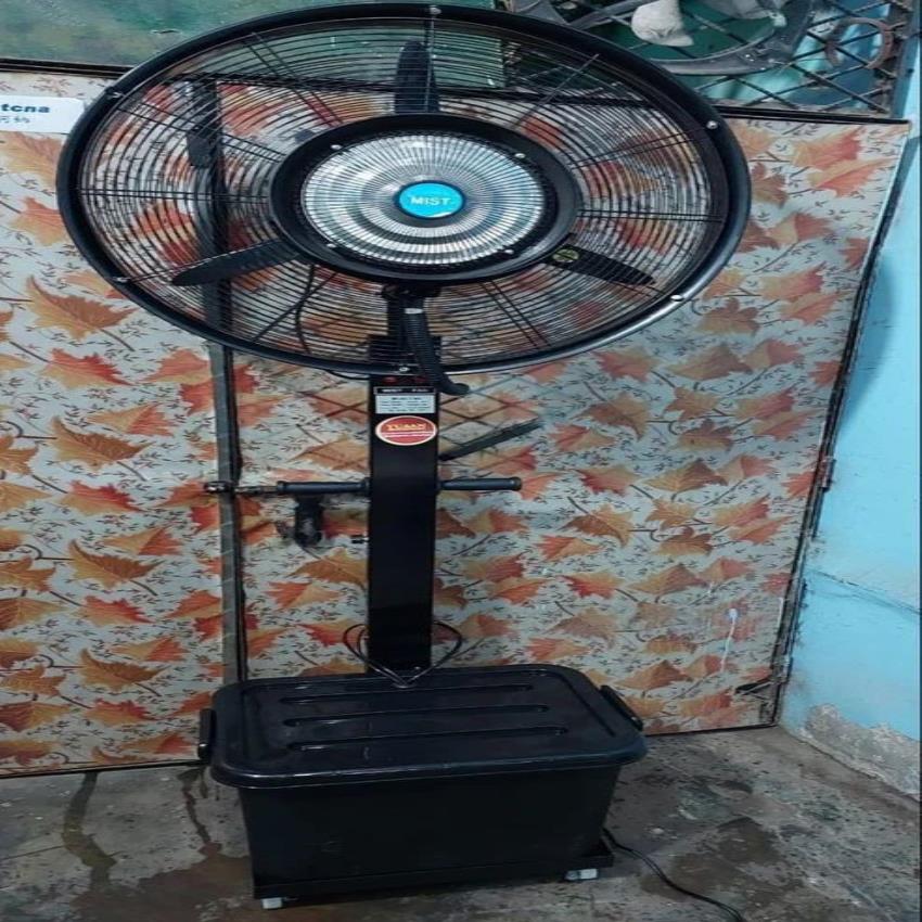 Mild Steel Industrial Mist Fan, Garden Use, Black