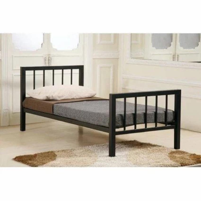Mild Steel Double Bed Frame, Color Coated, No Storage