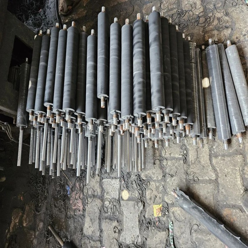 Mild Steel Round Dona Machine Rubber Rolls