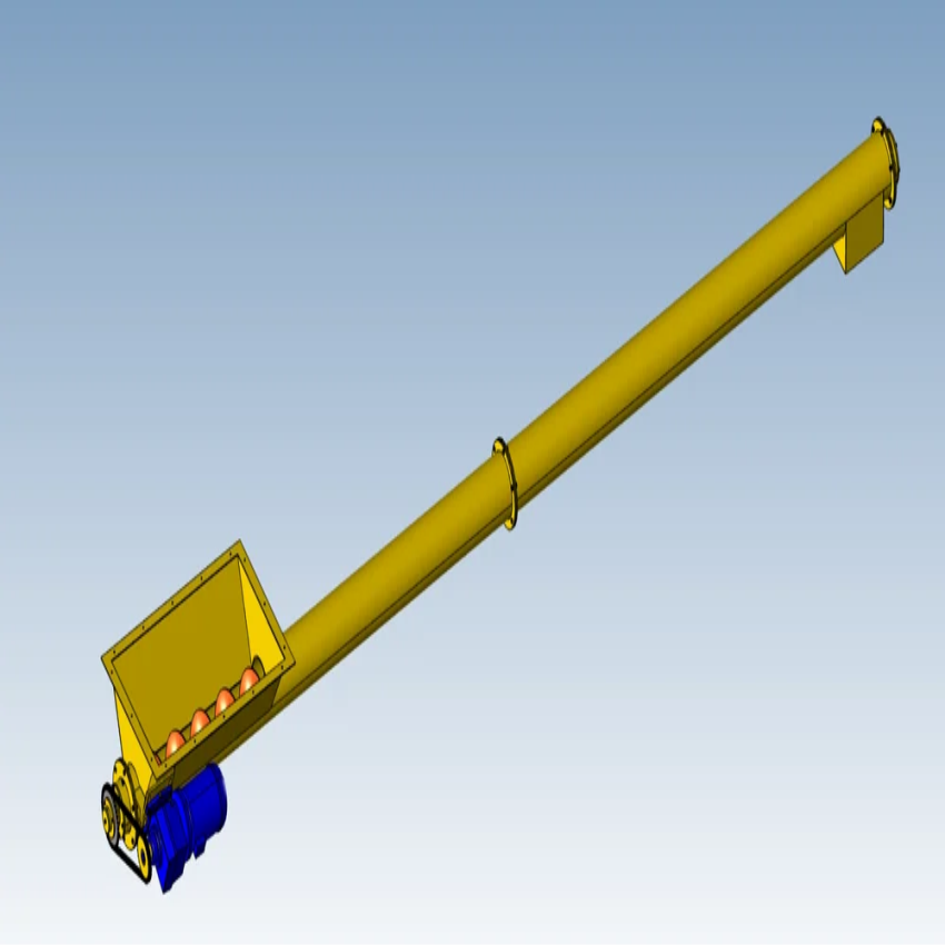 Mild Steel Spiral Cement Screw Conveyor, 100 Kg/Feet Capacity