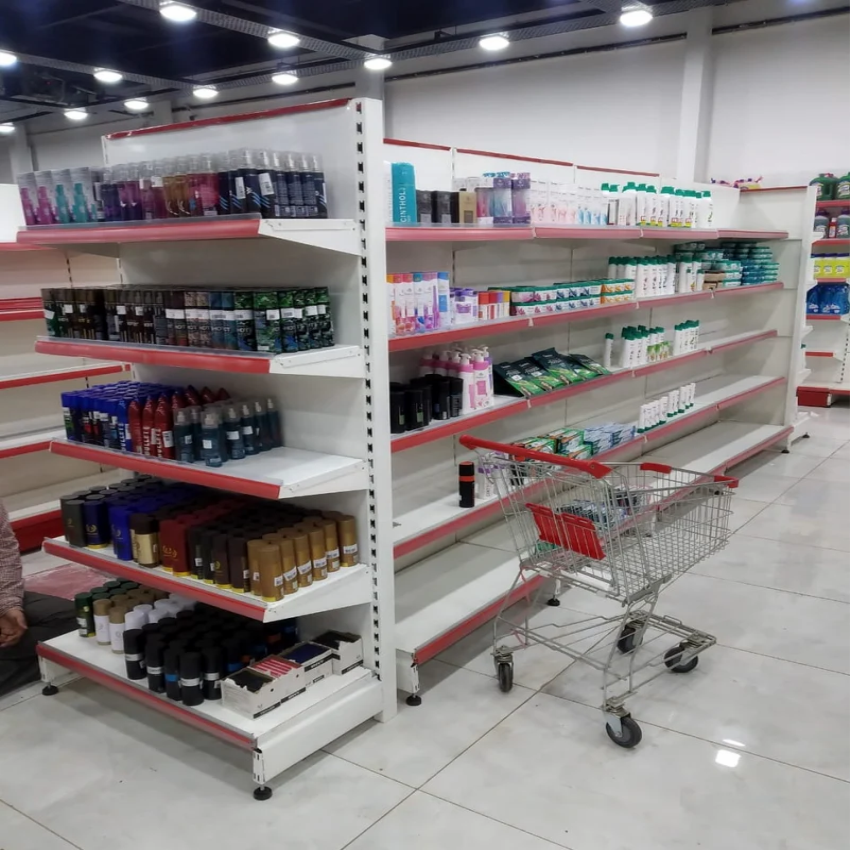 Mild Steel Wall Mounted Retail Rack (5 Ft)