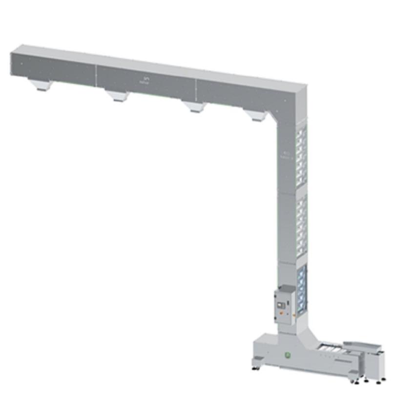 Mild Steel Z Bucket Conveyor, Multi Drop