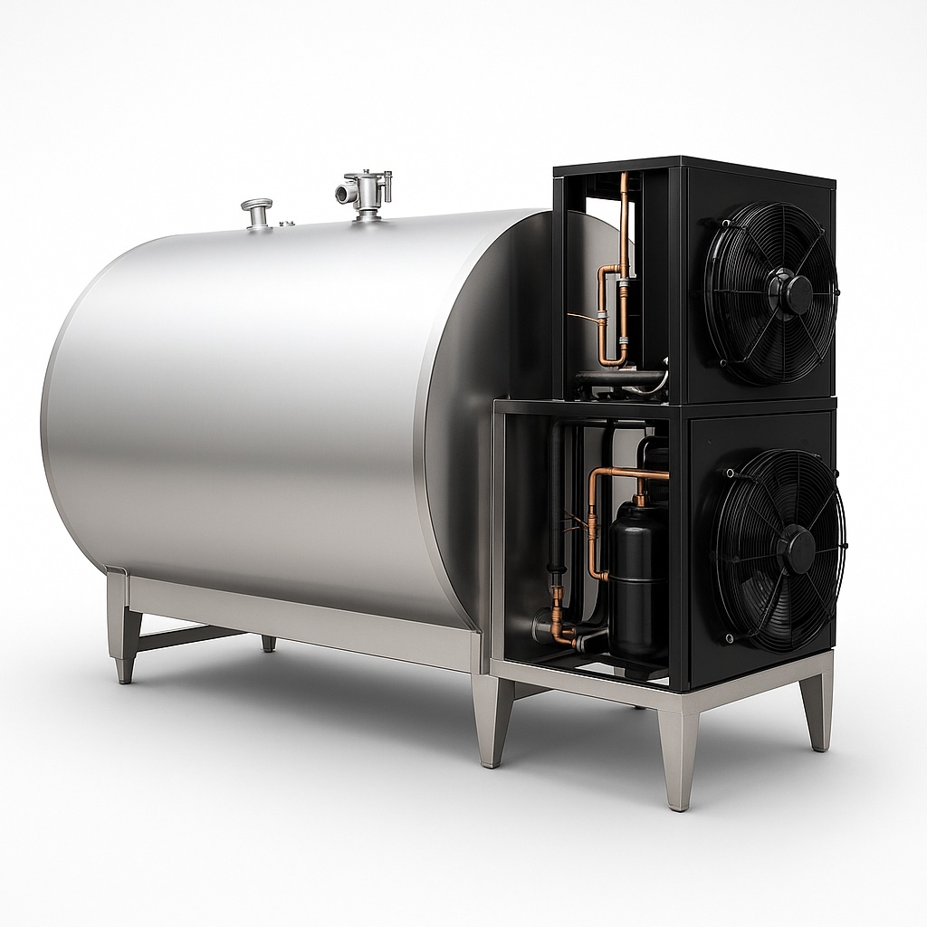 Milk Cooling Tank, 6000-10000 L Capacity, >5°C Cooling