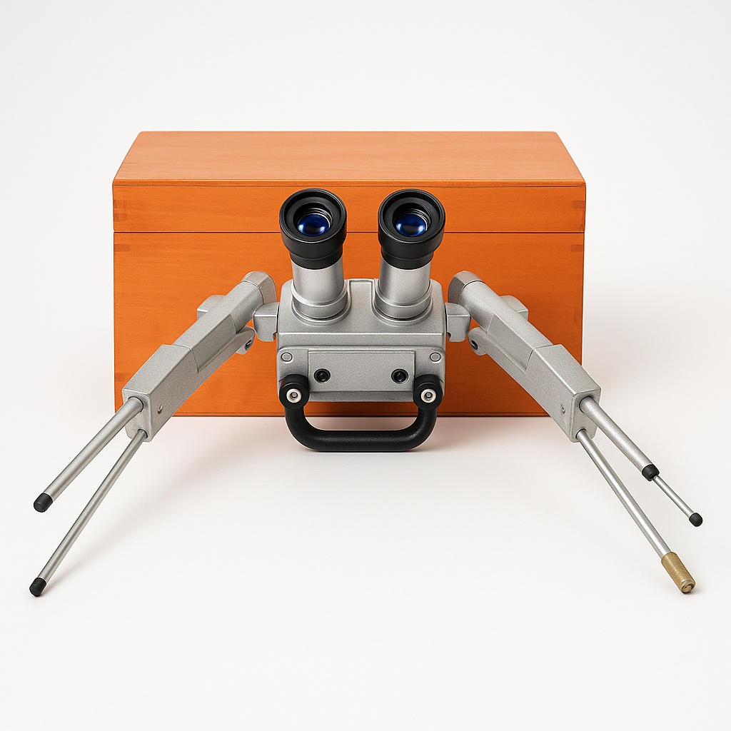 Wooden Case Stereo Microscope, 1.2X Binocular