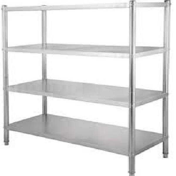 Modern 4-Shelf Steel Kitchen Rack