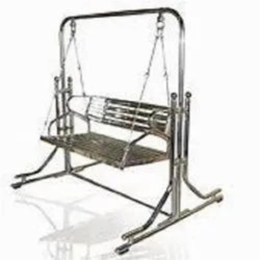 Modern Garden Swing, Stainless Steel, 2 Seater