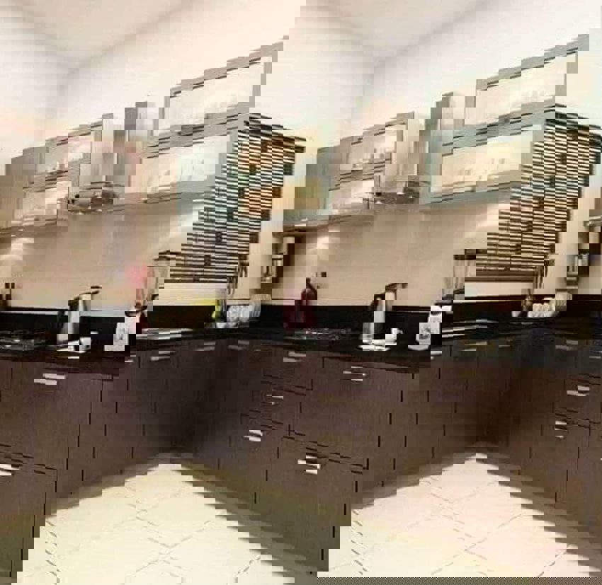 Modern HDHMR L-Shape Modular Kitchen