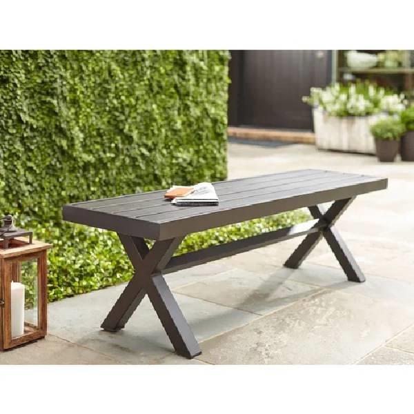 Modern Park Bench Without Arm Rest