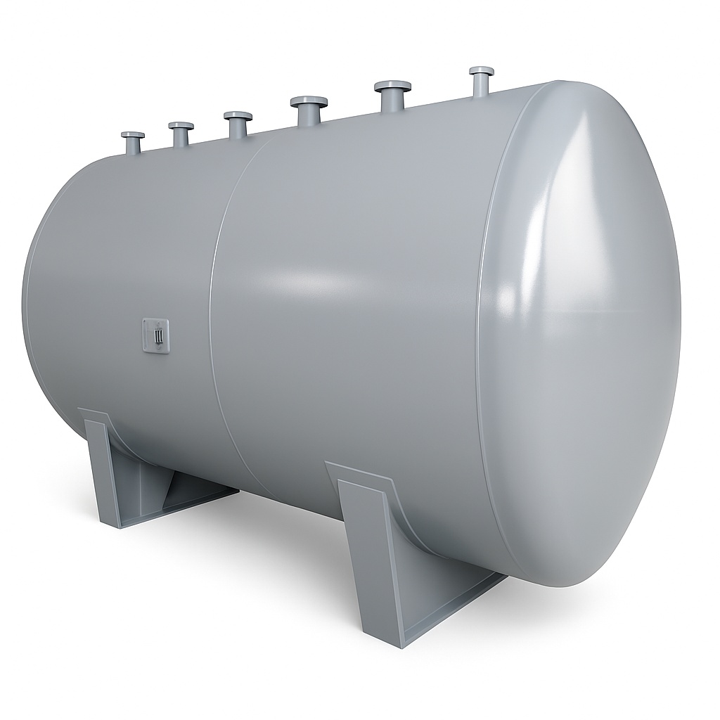 MS Gas Storage Pressure Vessel, 100 psi, 1000 L Capacity