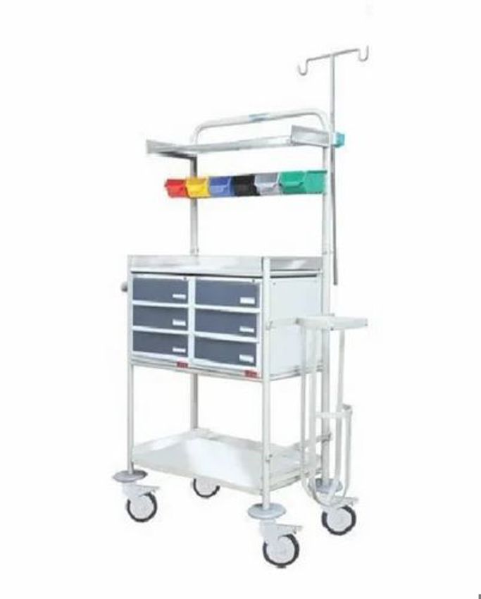 MS Powder Coated Medical Cart