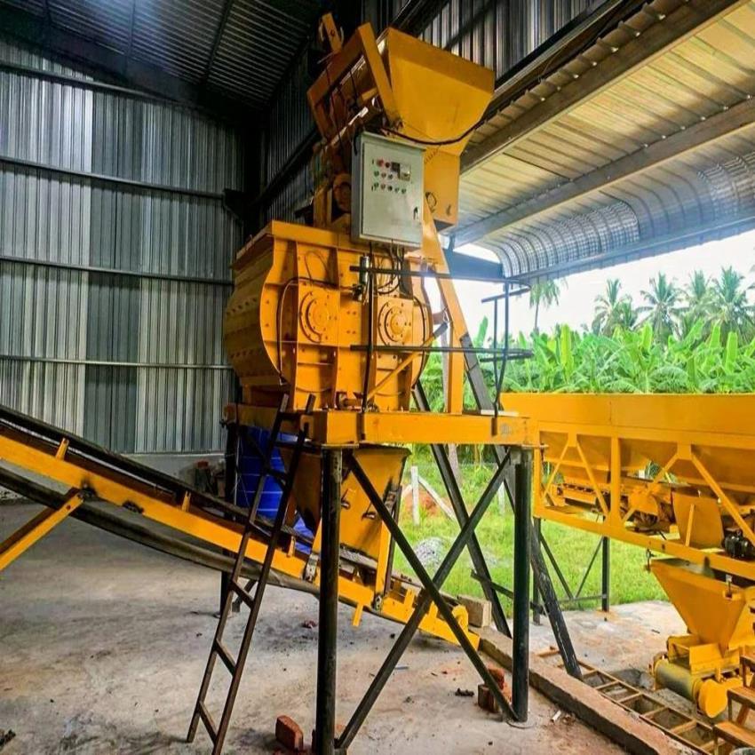 Ms Steel Manual Twin Shaft Mixer, 800-3200 Capacity