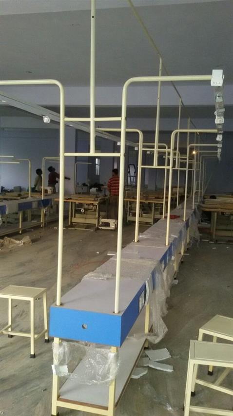 MS Vertical Line Table for Garment Industry