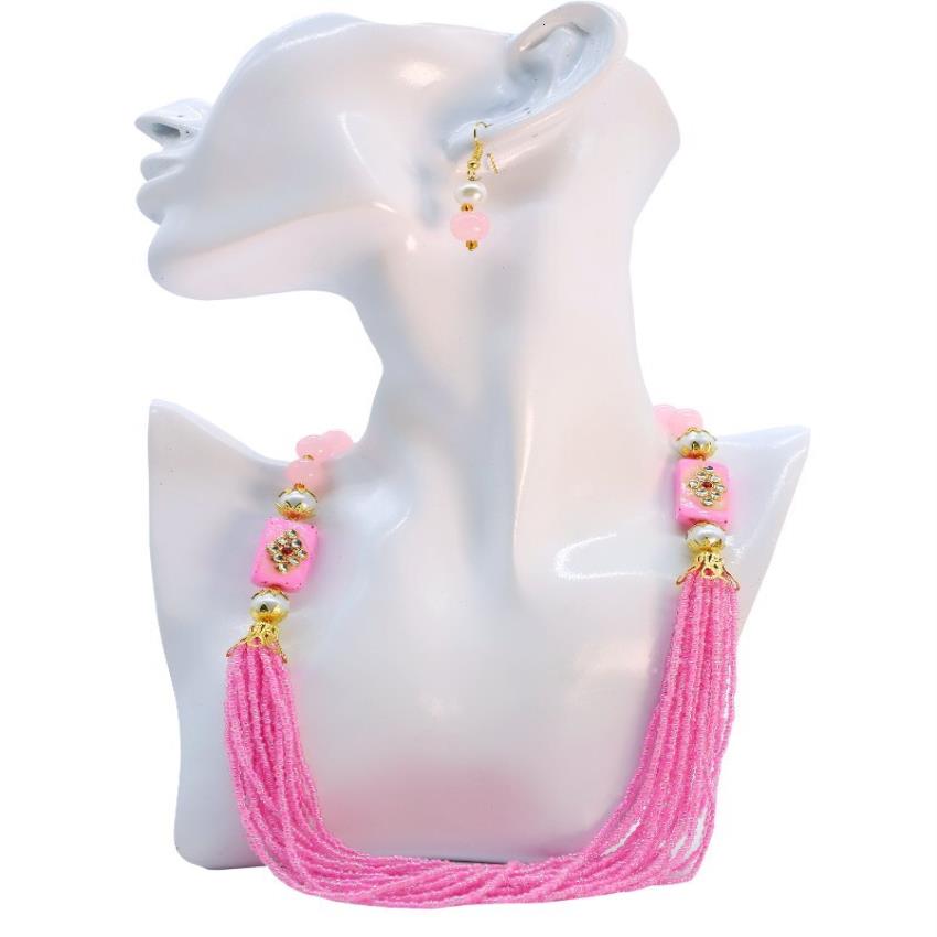 Nityanand Multi Strand Kundan Necklace & Earring Set