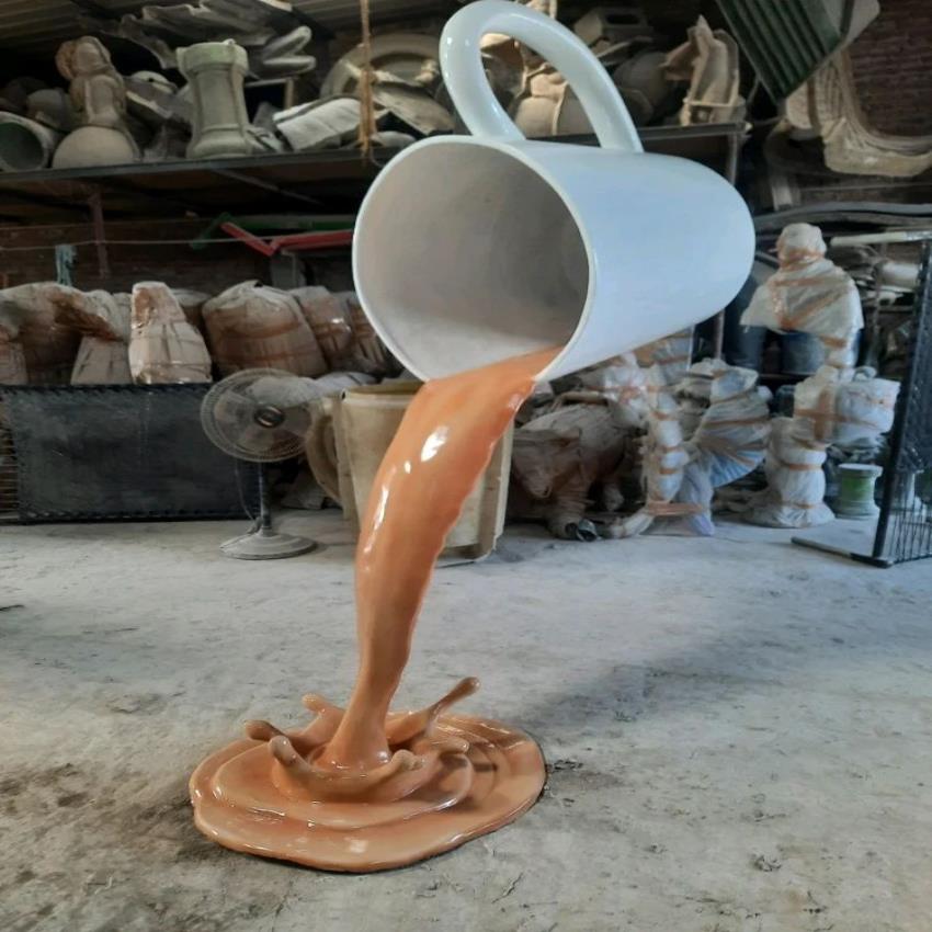 Multicolor Fiberglass Coffer Sculpture, For Events