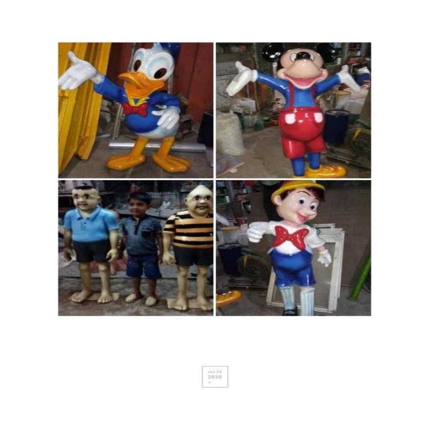 Multicolor FRP Cartoon Models, For Amusement Parks