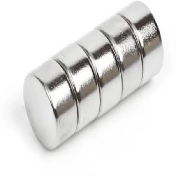 Neodymium Round Disc Magnet 12x6mm (5 Pack) Silver