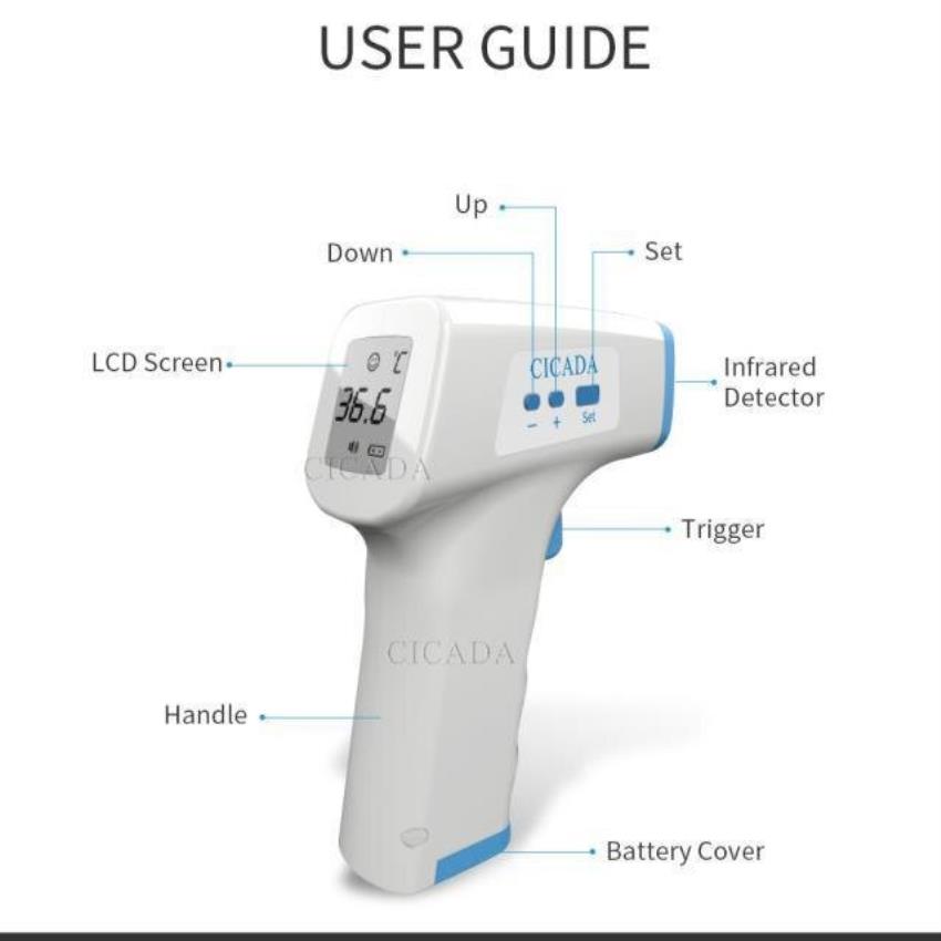 White Non-Contact Infrared Thermometer