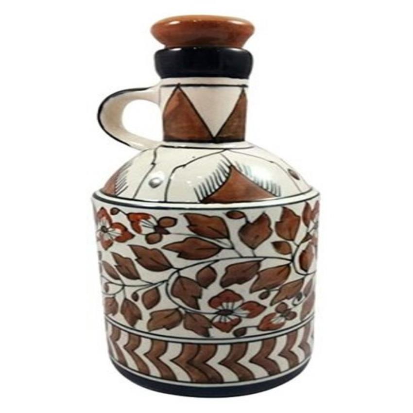Ocean Brown Ceramic Storage Bottle, 1 Litre