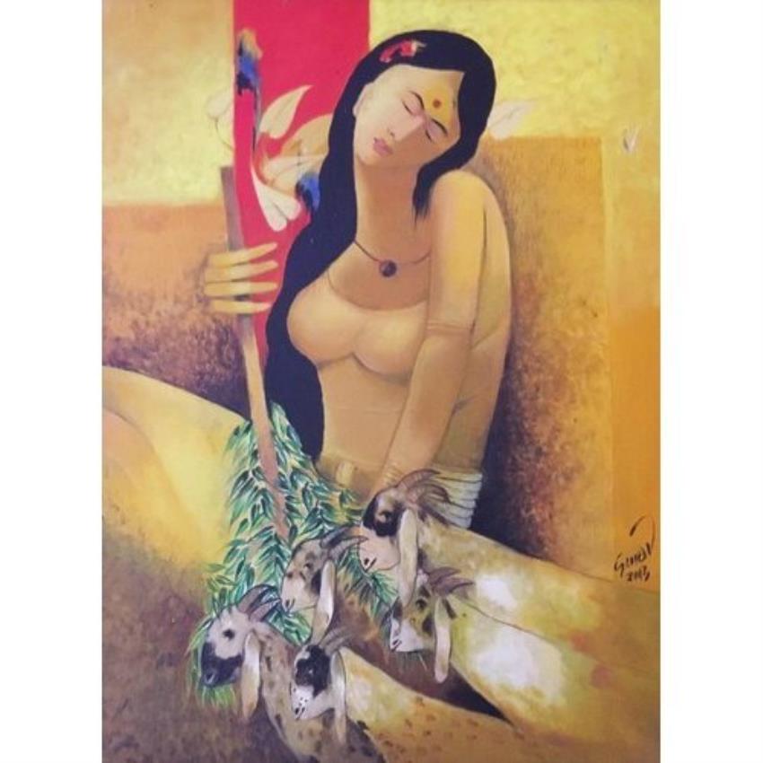 24x36 Inch Oil Color Painting