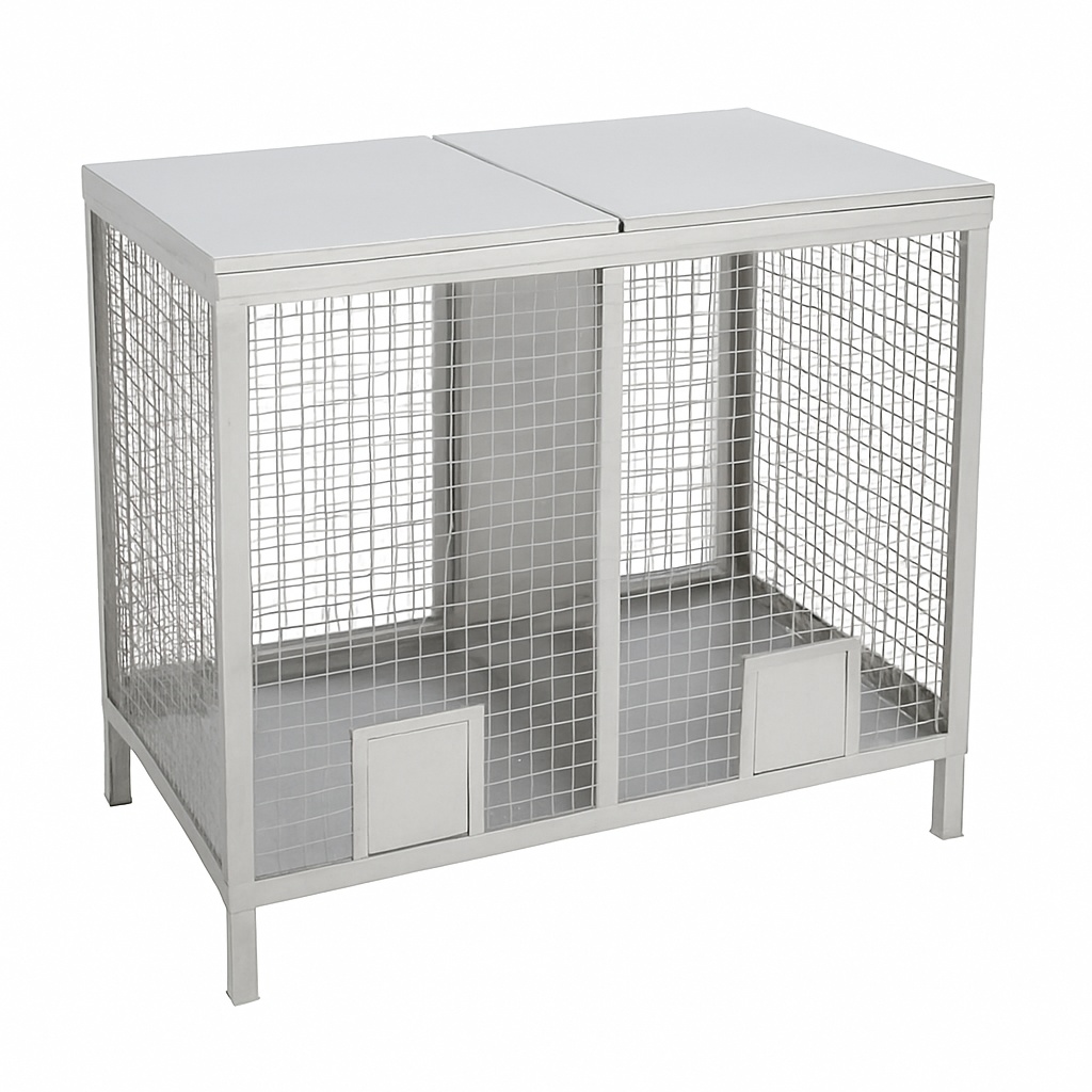 2-Chamber Stainless Steel Potato Onion Bin