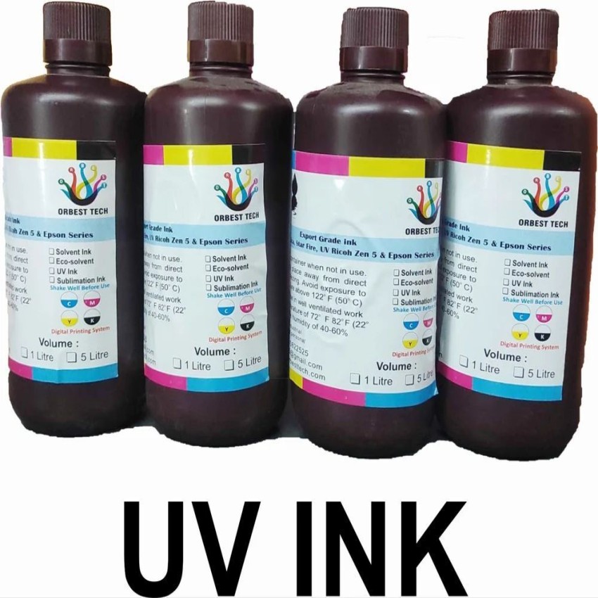 Yellow UV Ink, For UV Printer, 1 Litre