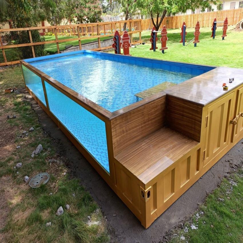 Outdoor Container Swimming Pool, 15x7x4 ft