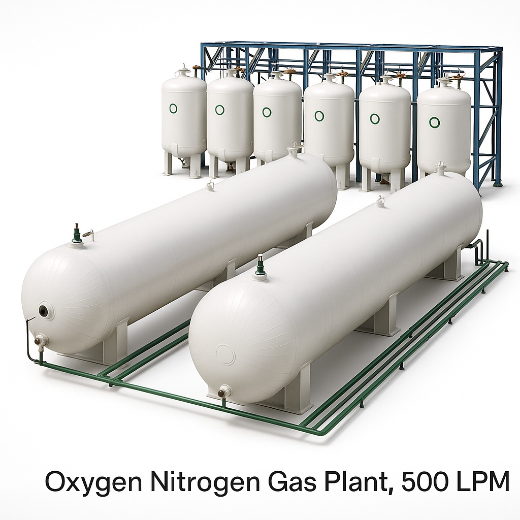 Oxygen Nitrogen Gas Machine, 500 LPM