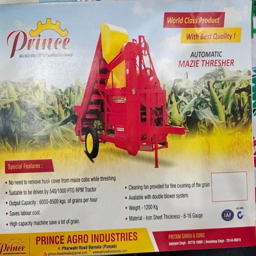 Painted Automatic Maize Thresher Machine