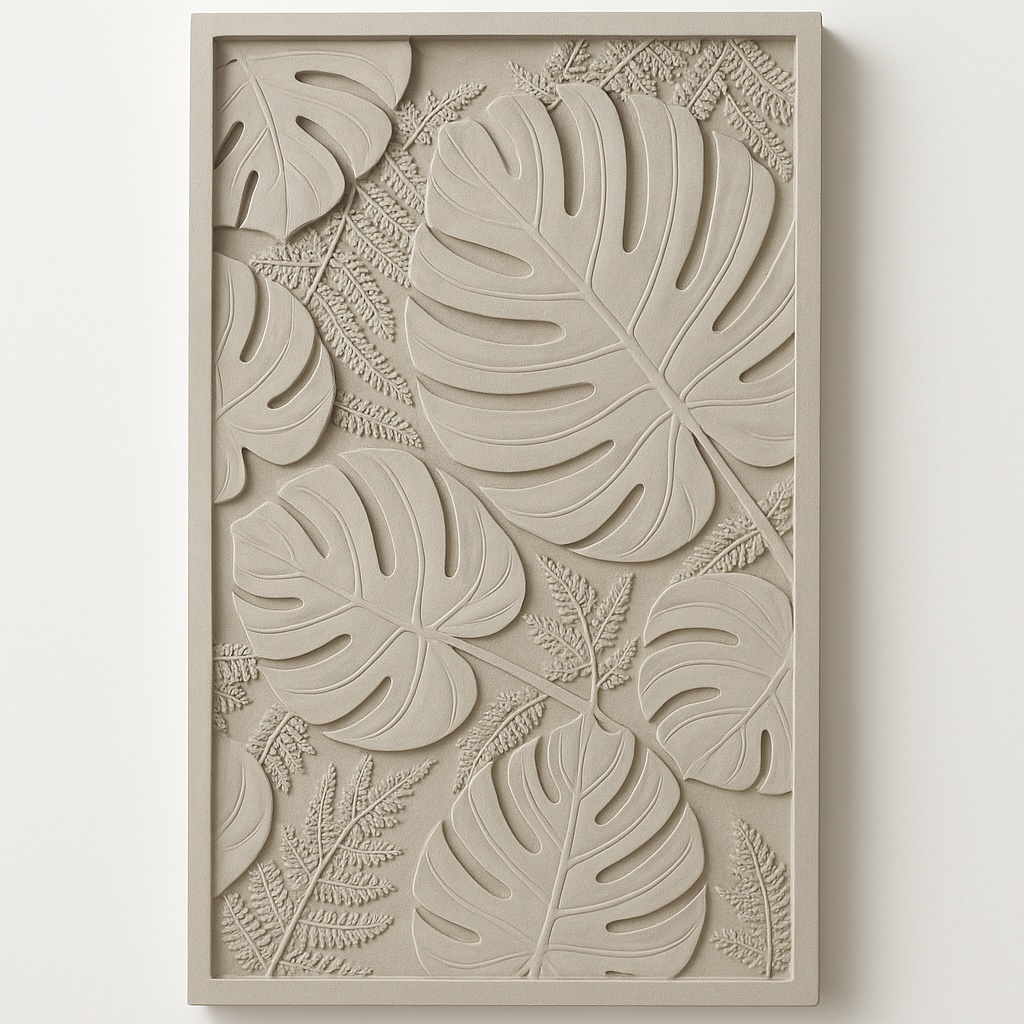 Palm Leaf Stone Wall Mural