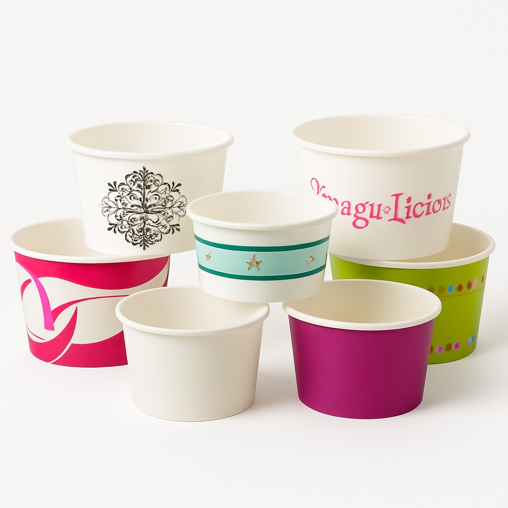 Printed 100ml Ice Cream Paper Cup