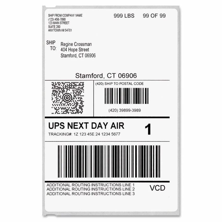 Paper Shipping Label