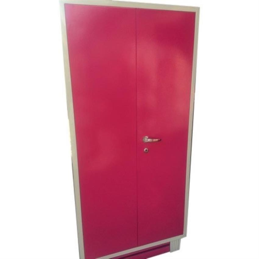 Pink Steel 5-Shelf Almirah