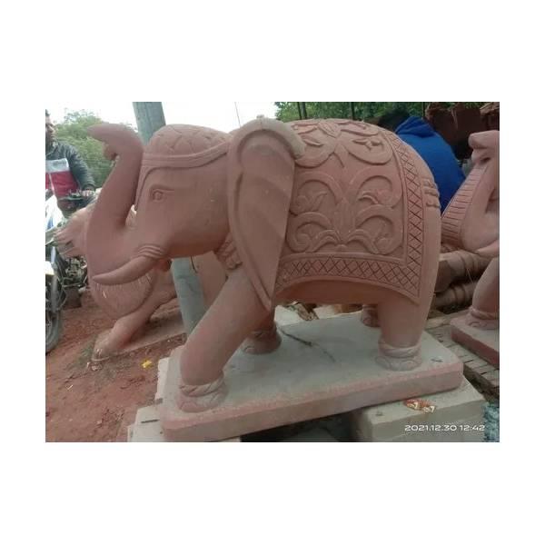 Pink Polished Sandstone Statue